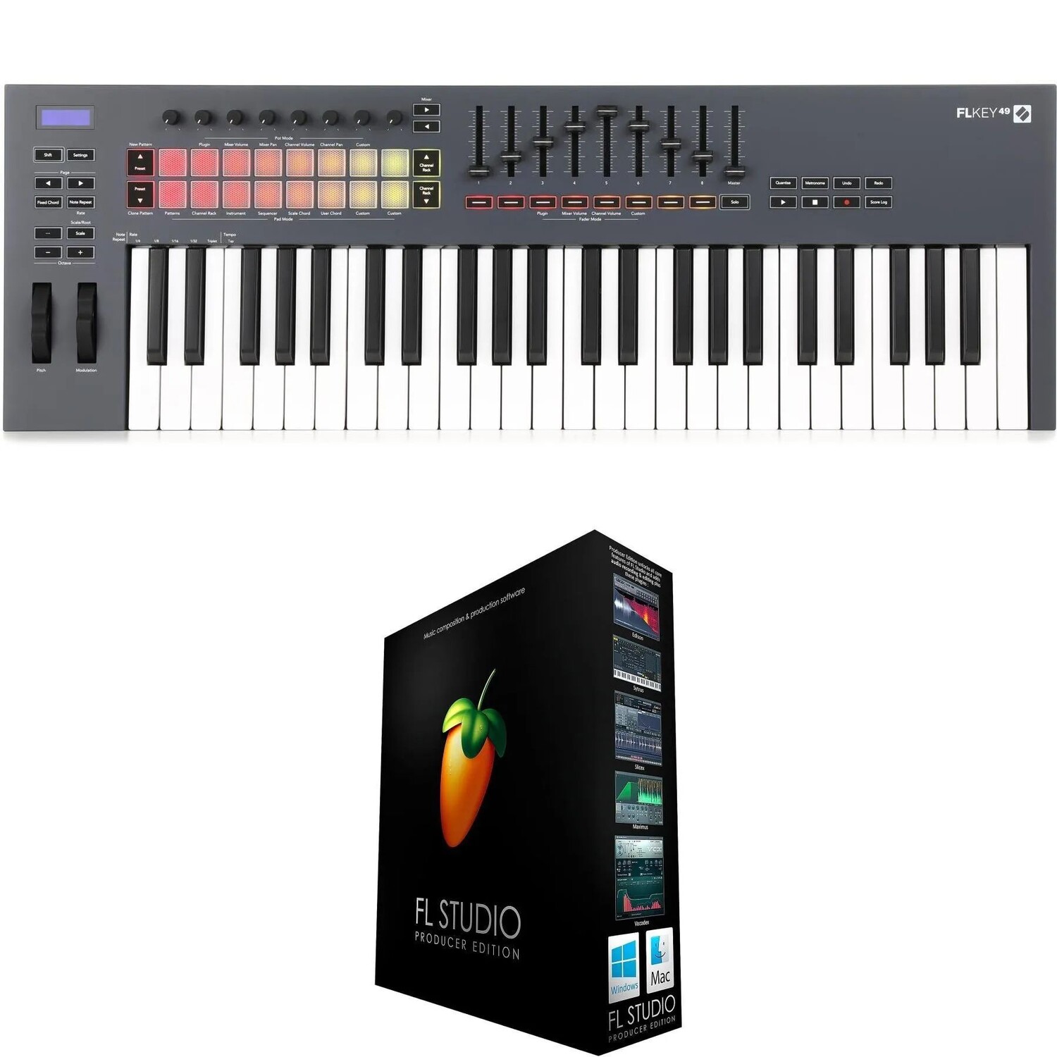 

Контроллер клавиатуры Novation FLkey 49 и версия FL Studio Producer Edition