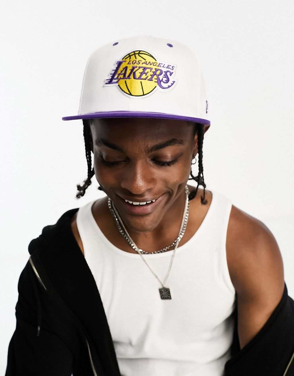 

Белая кепка New Era 9fifty Lakers