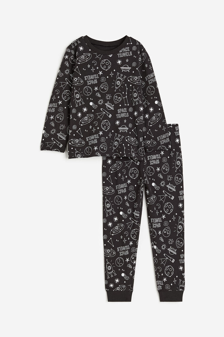 

Пижамы из джерси H&M, черный