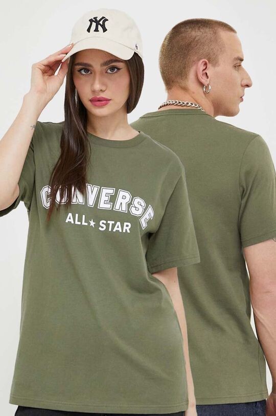 

Хлопковая футболка Converse, зеленый