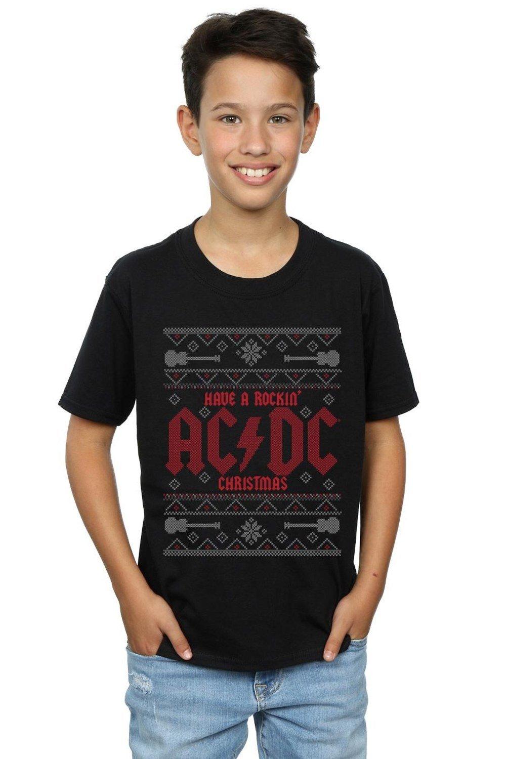 Имейте крутую рождественскую футболку AC/DC, черный
