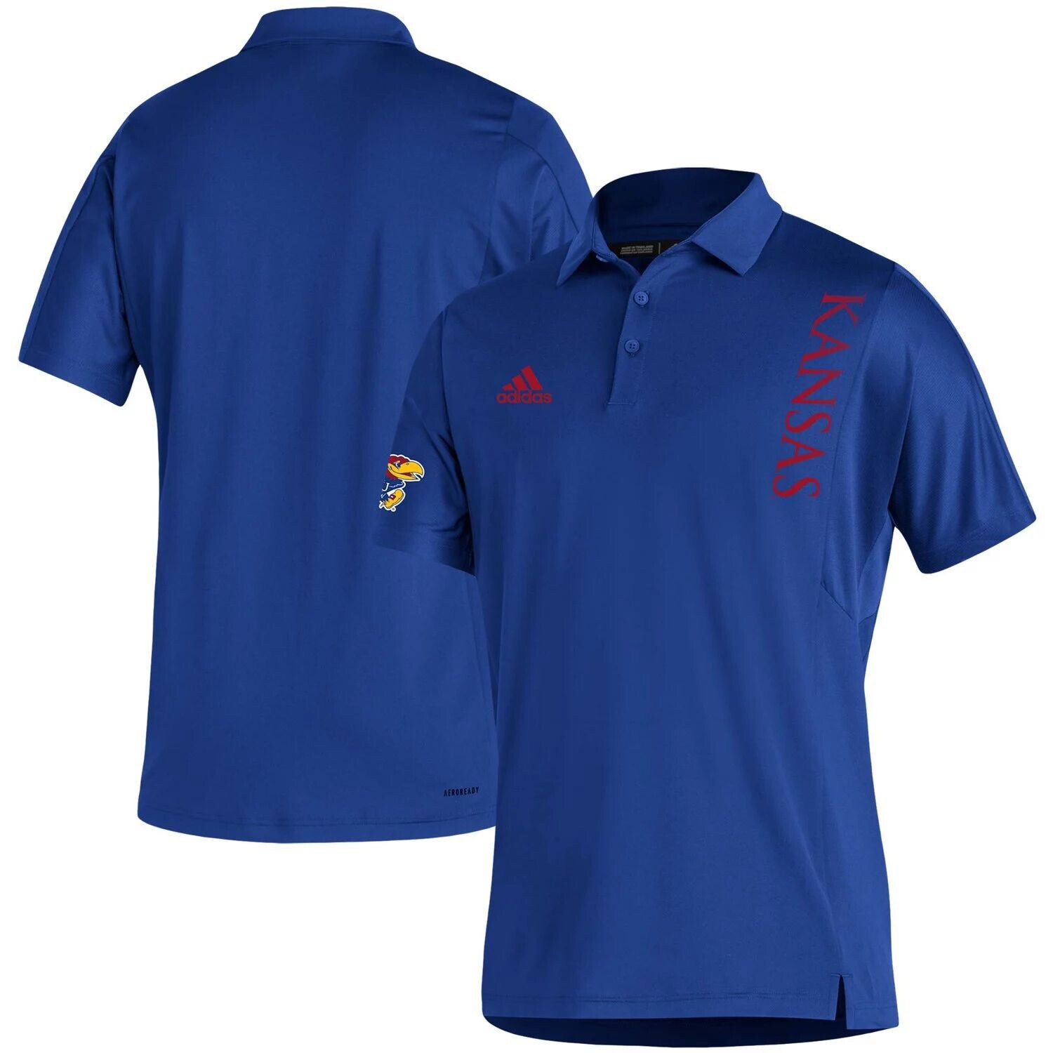

Мужская футболка-поло adidas Royal Kansas Jayhawks 2021 Sideline AEROREADY