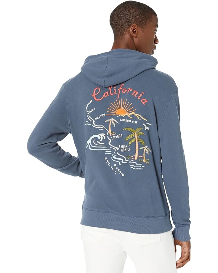 

Худи Faherty California Tour Hoodie, цвет Faded Navy