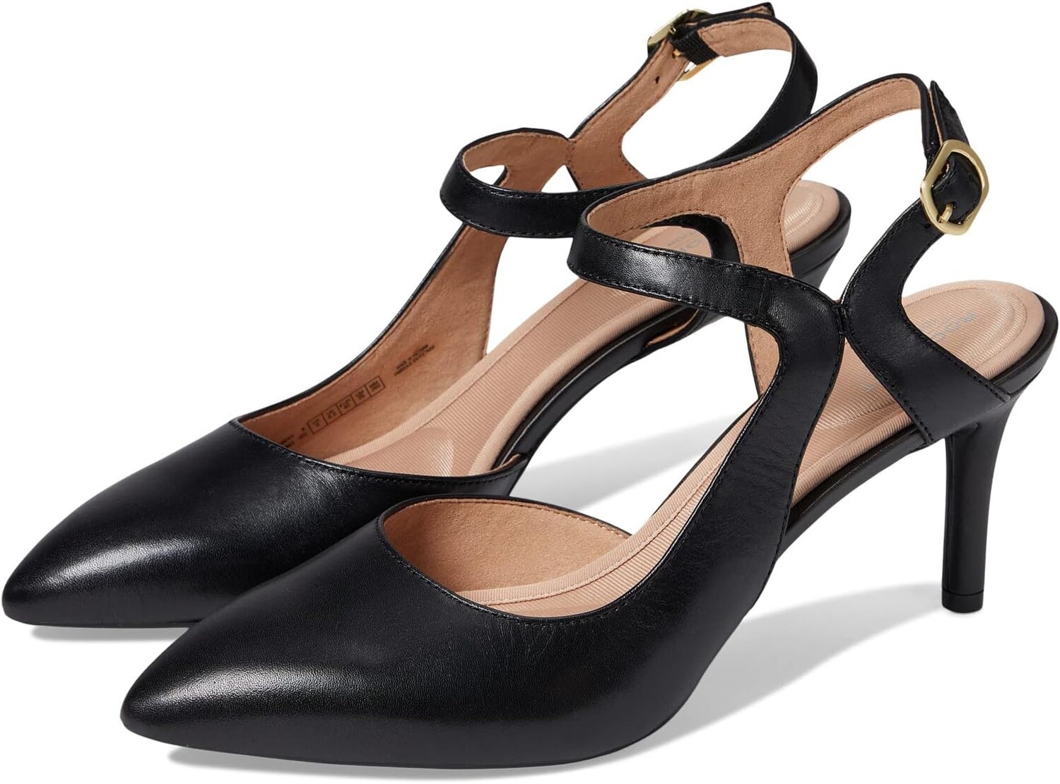 

Туфли 75 mm Total Motion X Strap Rockport, черная кожа, Черный