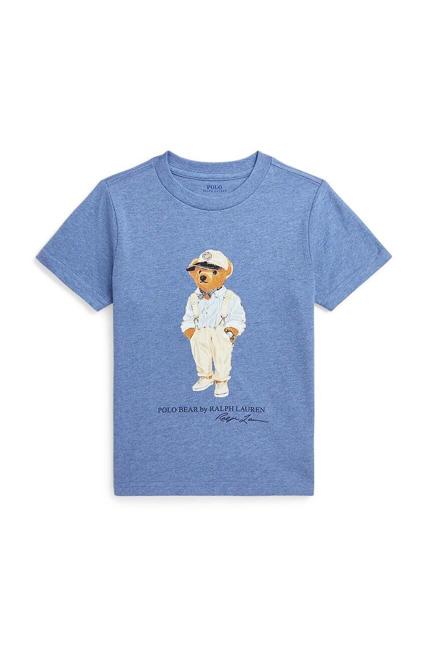 

Детская хлопковая футболка Polo Ralph Lauren, синий