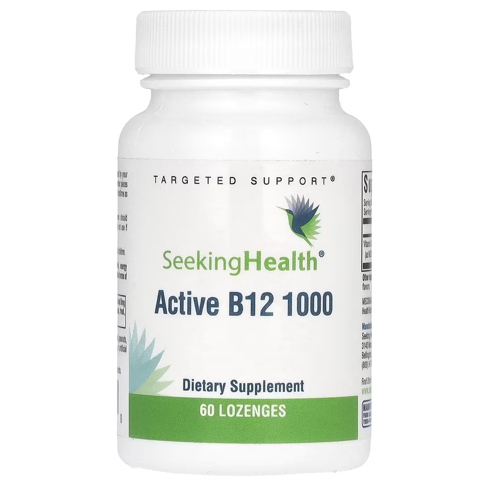 Пищевая добавка Seeking Health Active B12, 60 пастилок seeking health активный витамин b12 с l 5 мтгф 60 пастилок