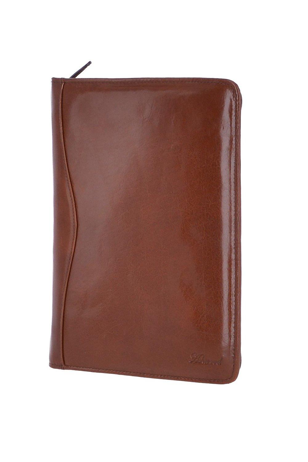 Держатель для документов из натуральной кожи формата А4 Ashwood Leather, коричневый цена и фото