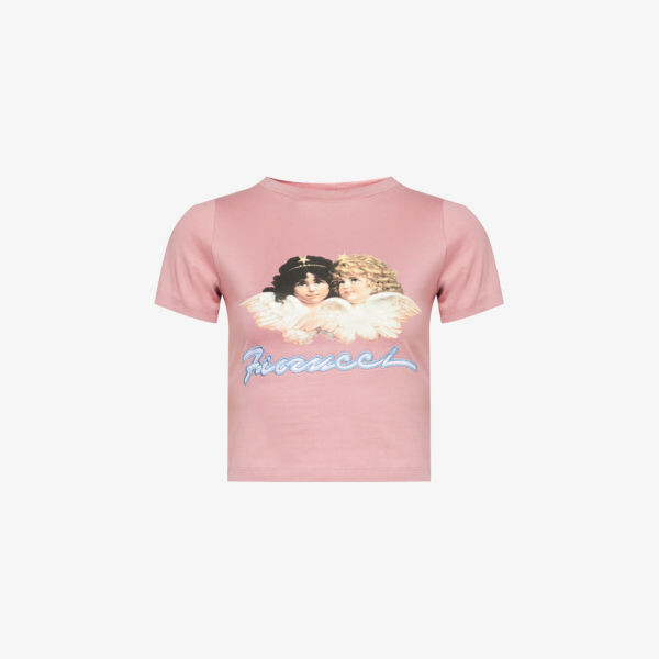 

Футболка Angel с графическим принтом из органического хлопка Fiorucci, розовый
