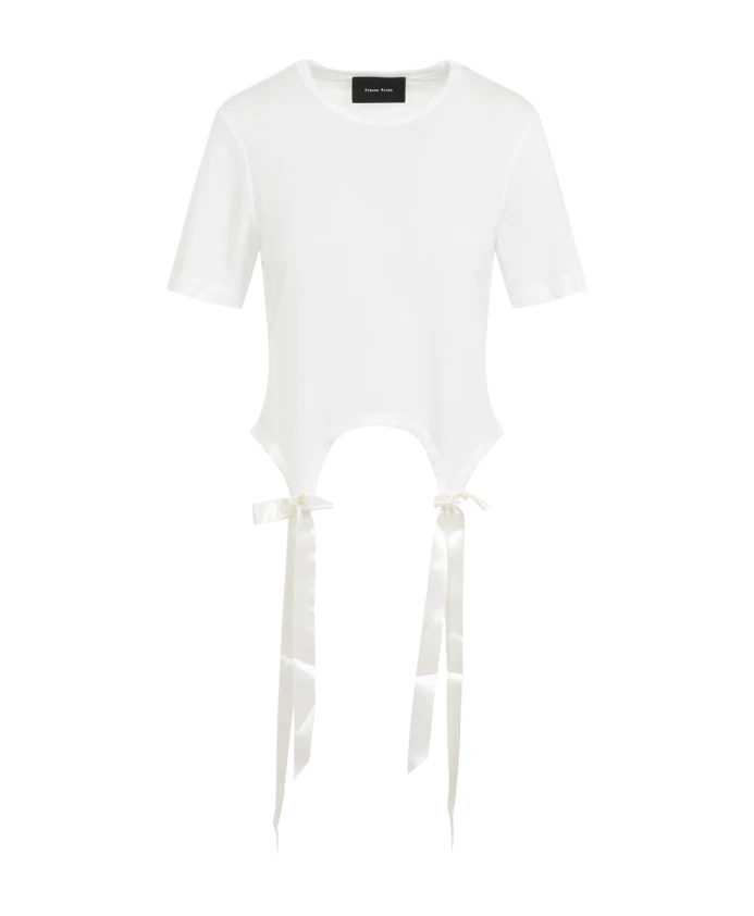 

Футболка с атласным бантом Simone Rocha, белый