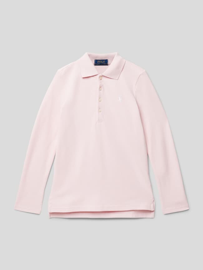 

Рубашка-поло с длинными рукавами Polo Ralph Lauren, светло-розовый