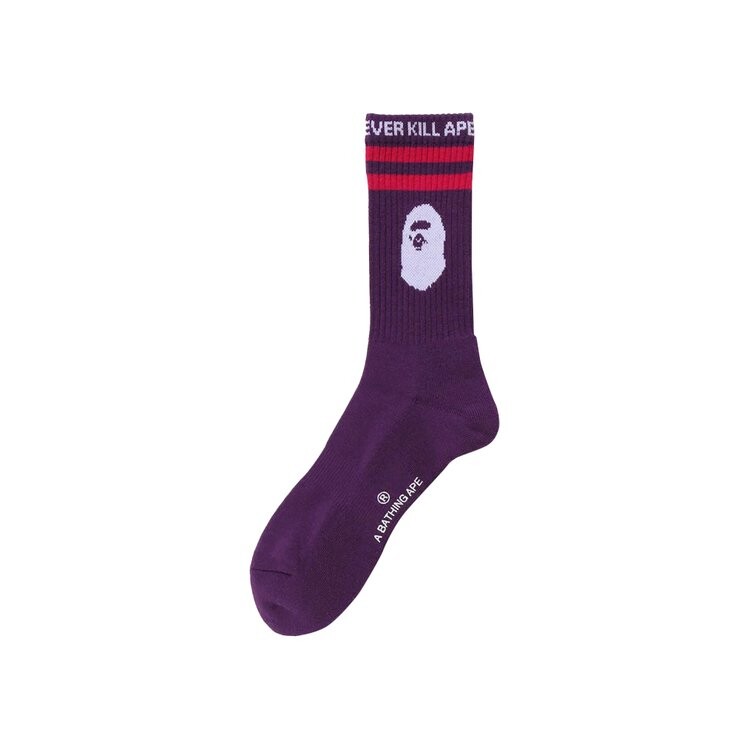 

Носки BAPE Ape Head Line Socks, фиолетовый