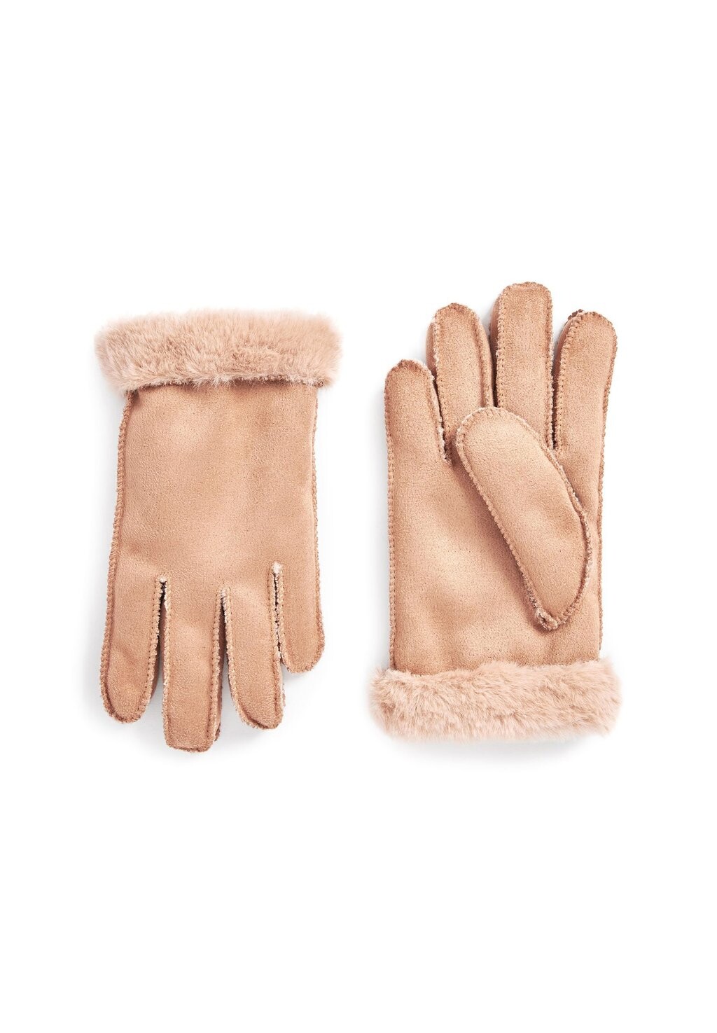 

Перчатки Faux Suede Gloves Next, цвет camel