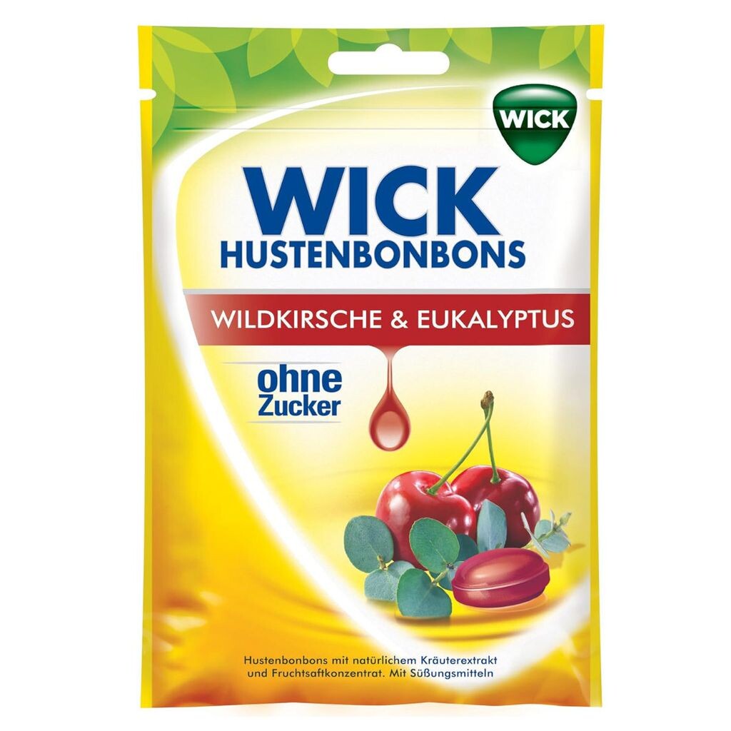 

Конфеты для горла WICK Вишня с эвкалиптом фруктовые без сахара 72г P&G