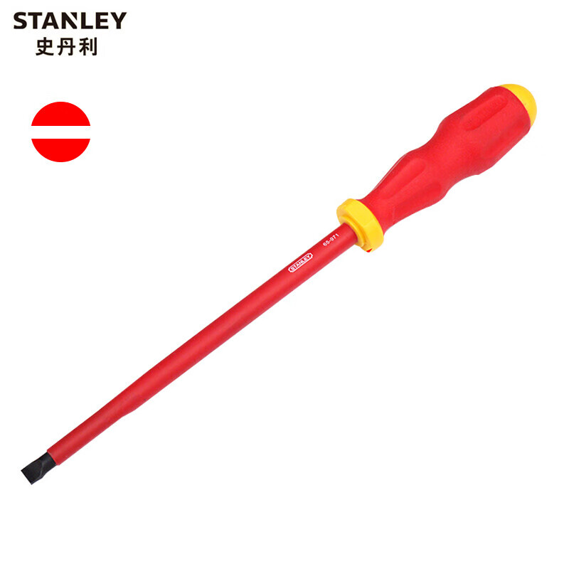 STANLEY Отвертка шлицевая, изолированная, Stanley 10,0x200 мм 65-971-22 1 комплект (всего 2 шт.)