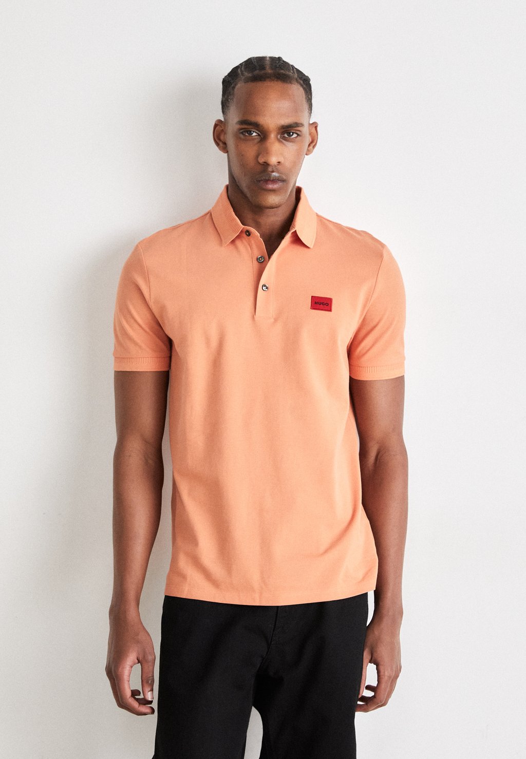 Рубашка-поло DERESO HUGO, цвет medium orange