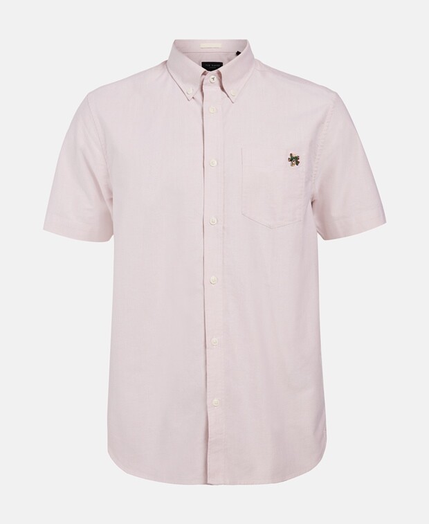 

Рубашка с короткими рукавами – стандартный крой Ted Baker, античный розовый