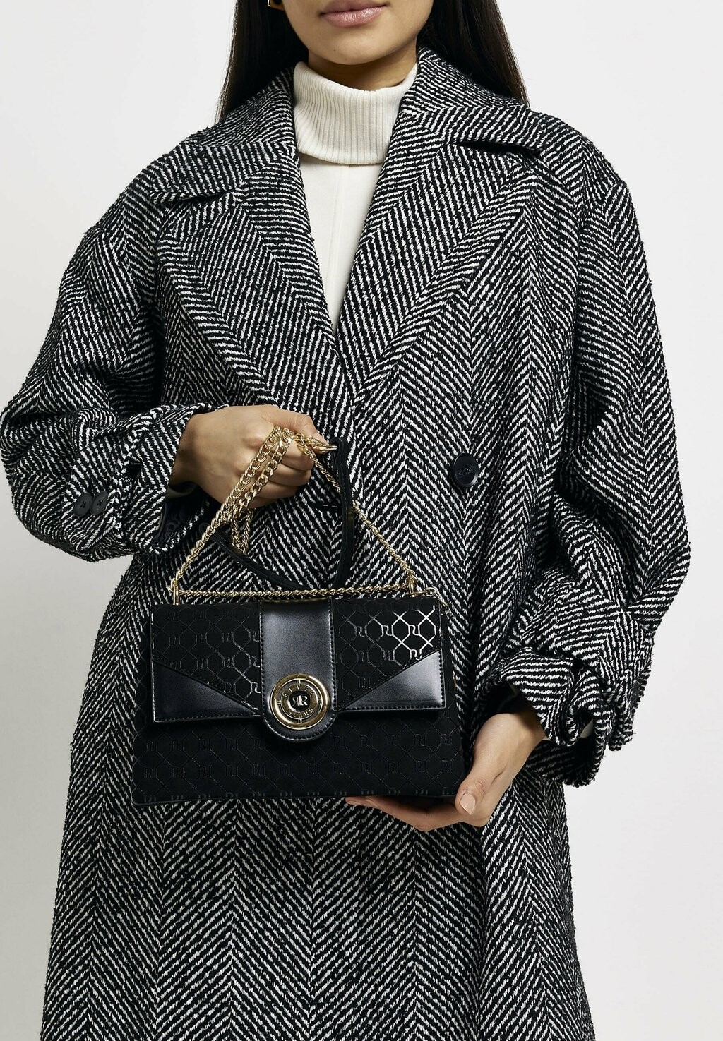 

Сумка через плечо River Island, черный