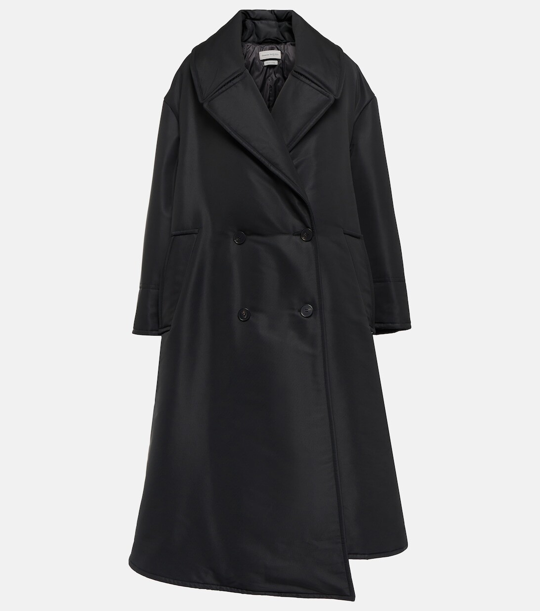 

Креповое пальто оверсайз ALEXANDER MCQUEEN, черный