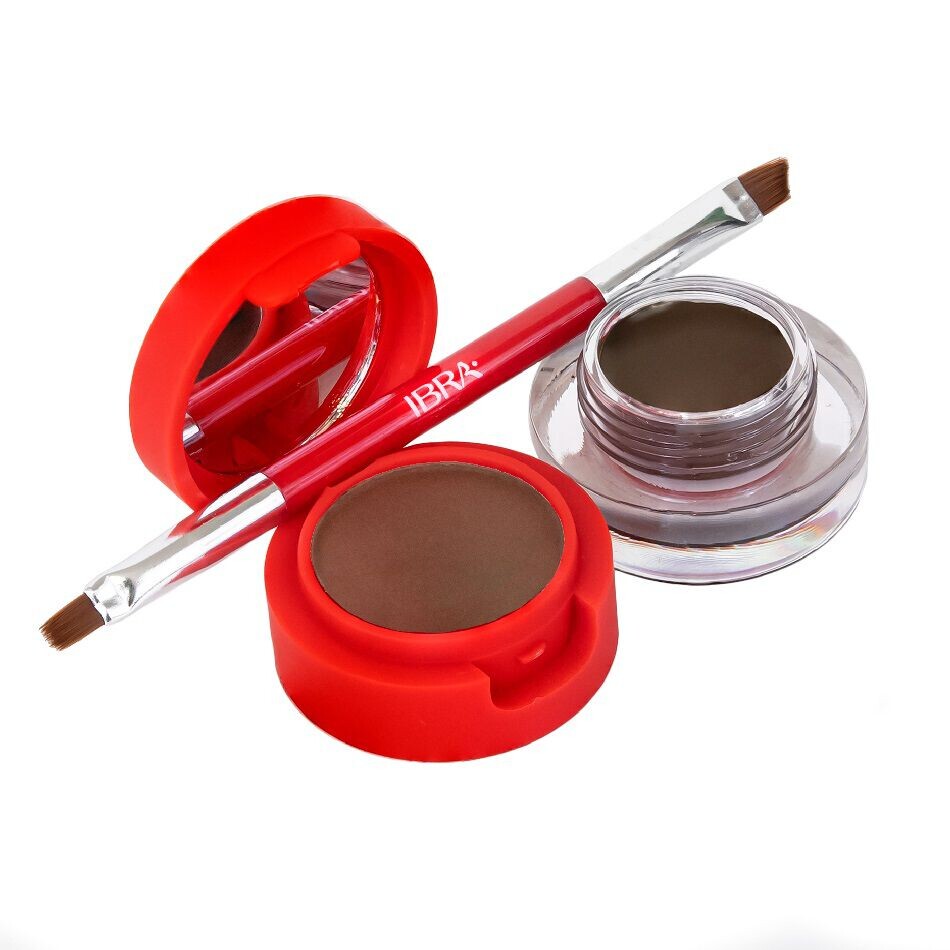 

Помада и тени для бровей темного шоколада Ibra Eyebrow Pomade & Powder, 7 гр