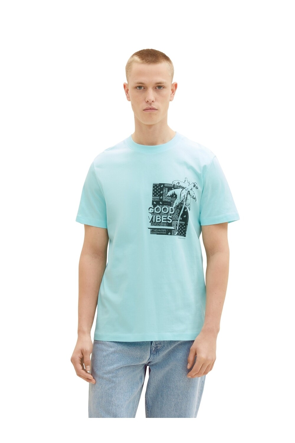 

Футболка – синяя – стандартного кроя Tom Tailor Denim, синий