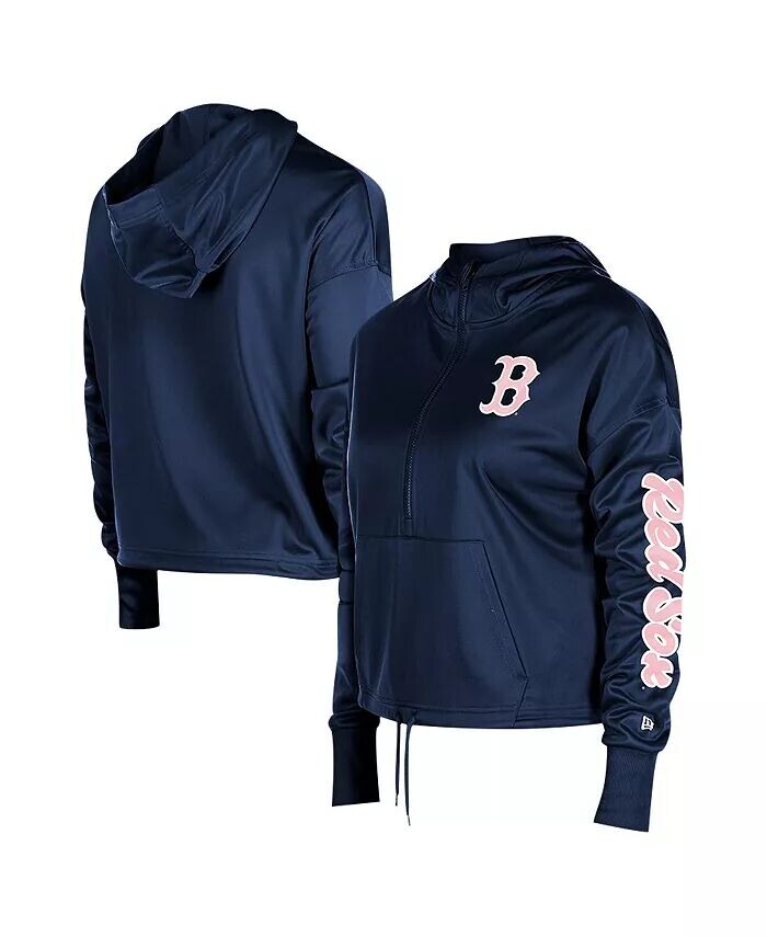 

Женская темно-синяя толстовка с короткими молниями Boston Red Sox New Era, синий
