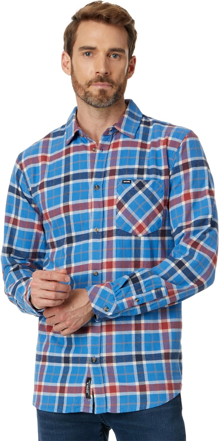 

Рубашка Rip Curl Checked In Flannel Shirt, цвет Cobalt
