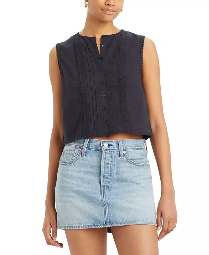 

Женская хлопковая рубашка без рукавов Lorelai Levi's, черный