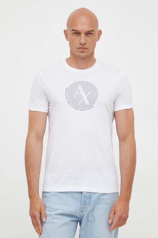 

Хлопковая футболка Armani Exchange, белый