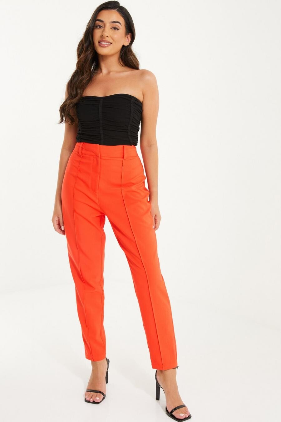 

Маленькие оранжевые брюки с высокой талией QUIZ Clothing