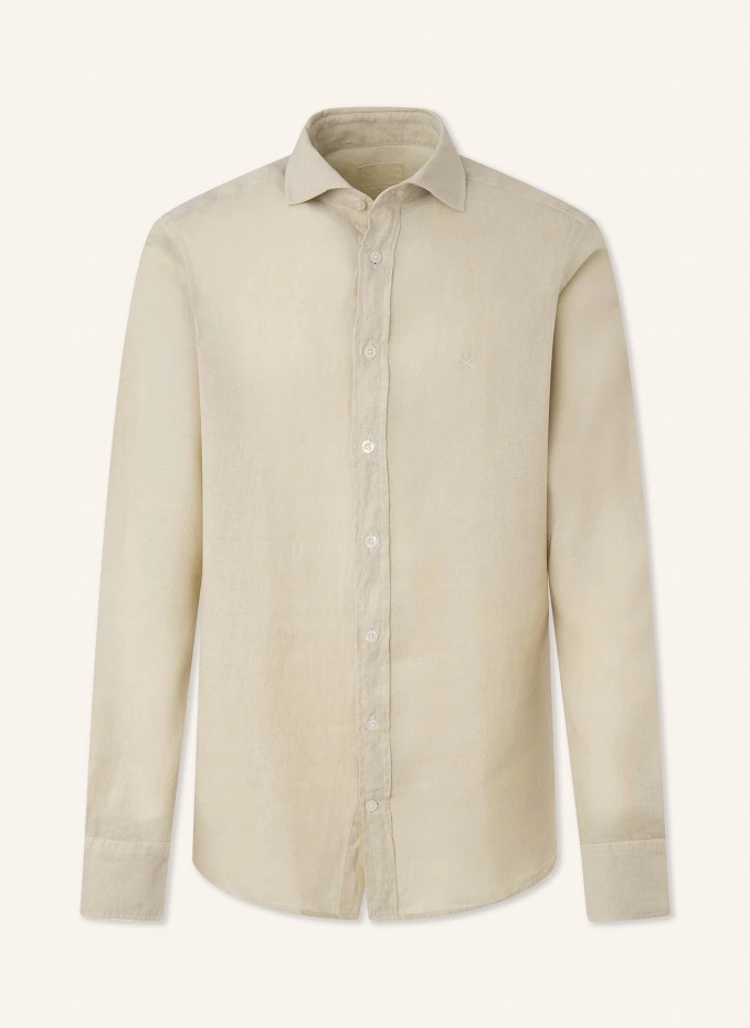 

Повседневная рубашка garment dye linen Hackett London, бежевый