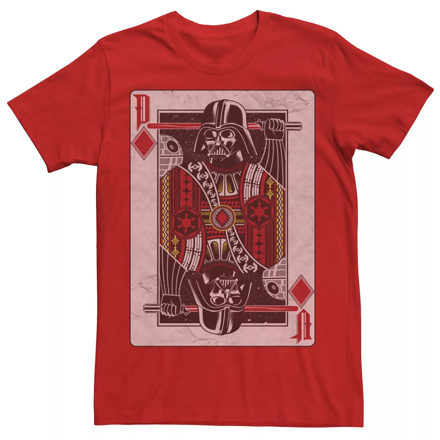 Мужская футболка «Звездные войны Дарт Вейдер в картах», Красная Star Wars, красный