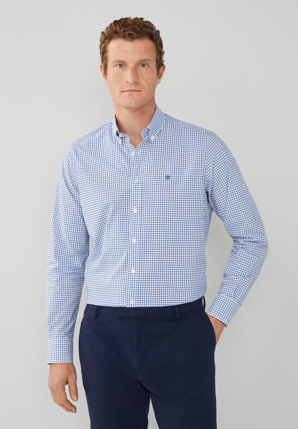 

Рубашка ESSENTIAL CHEC Hackett London, синий