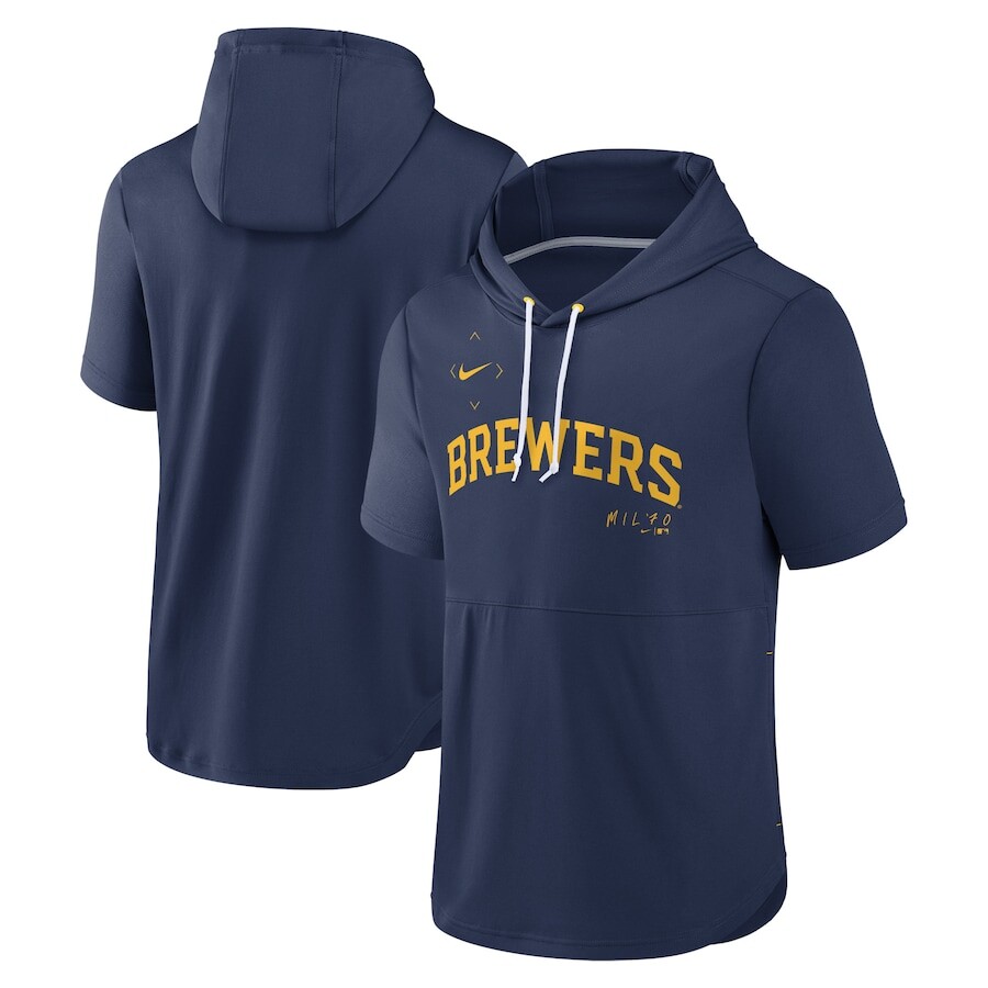 

Пуловер с капюшоном Nike Milwaukee Brewers, нави