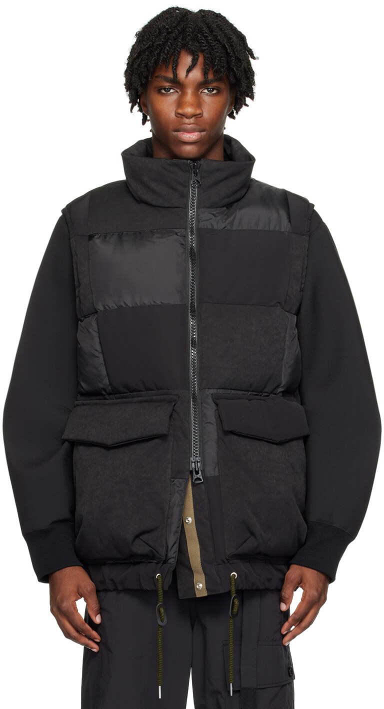 

Черный жилет со вставками sacai