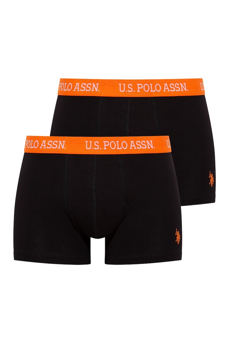 

Боксеры с логотипом на поясе - 2 пары U S Polo Assn , черный