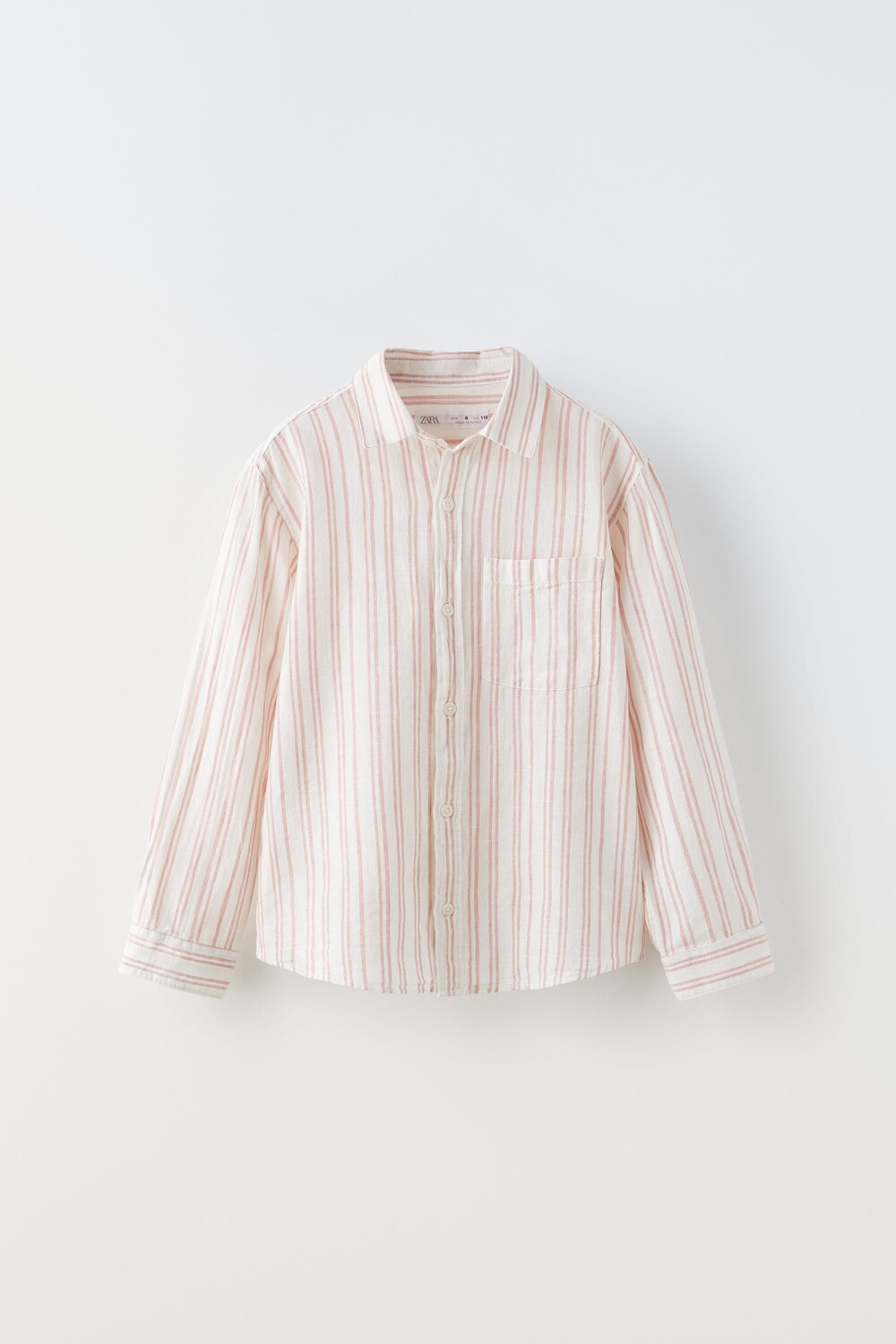 

Полосатая рубашка Zara, красный