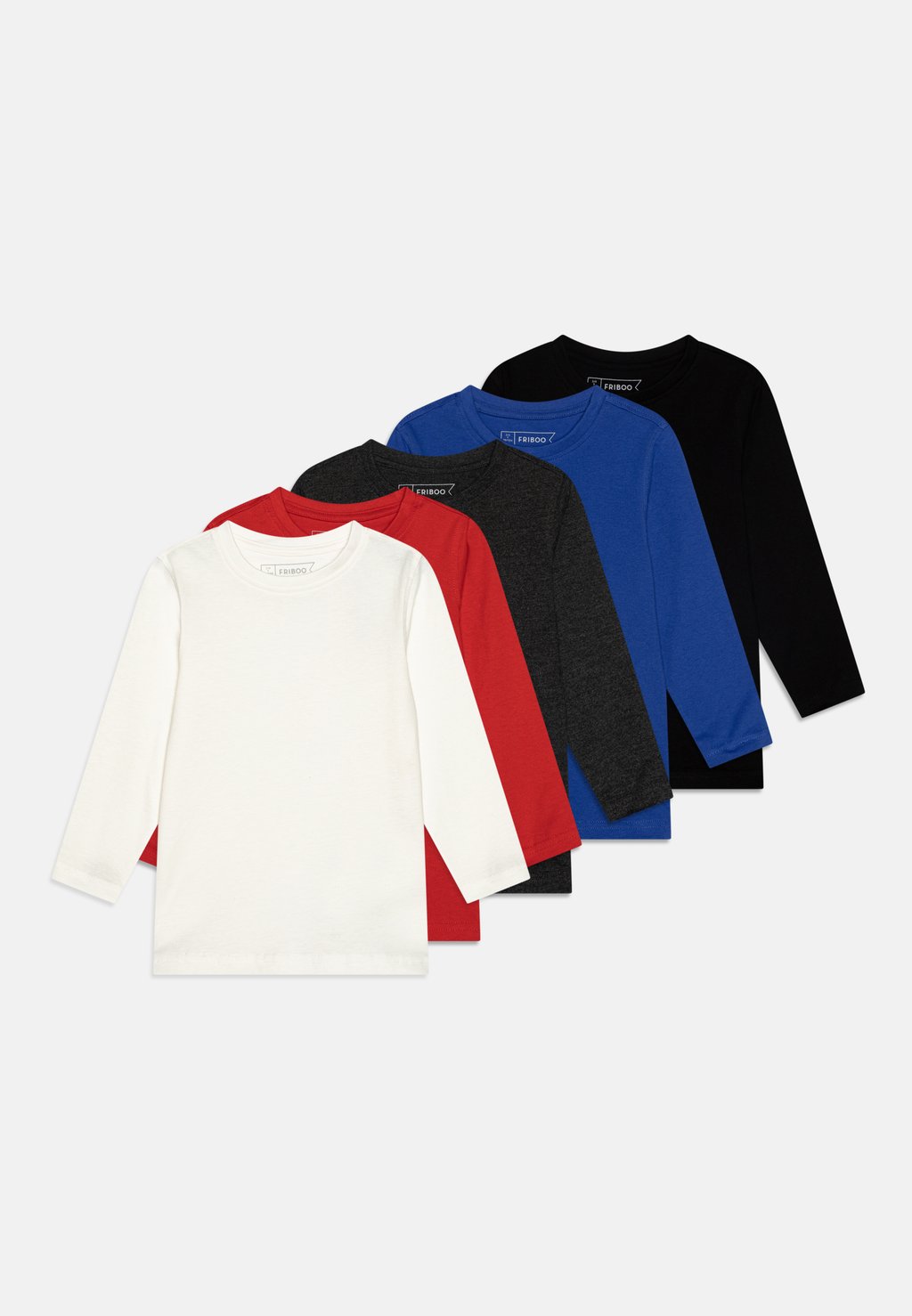 футболка с длинным рукавом Unisex 5 Pack Friboo, цвет black/red/blue