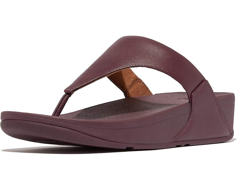

Сандалии FitFlop Lulu Leather Toe-Post Sandals, цвет Mauve Wine