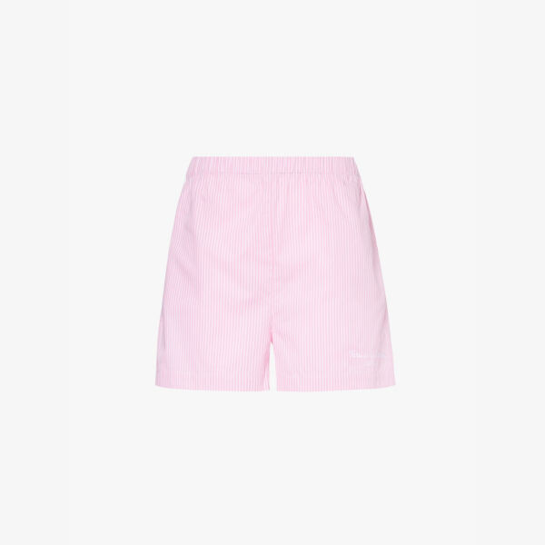 

Шорты из хлопкового поплина с полосатым принтом Eden Sporty & Rich, розовый
