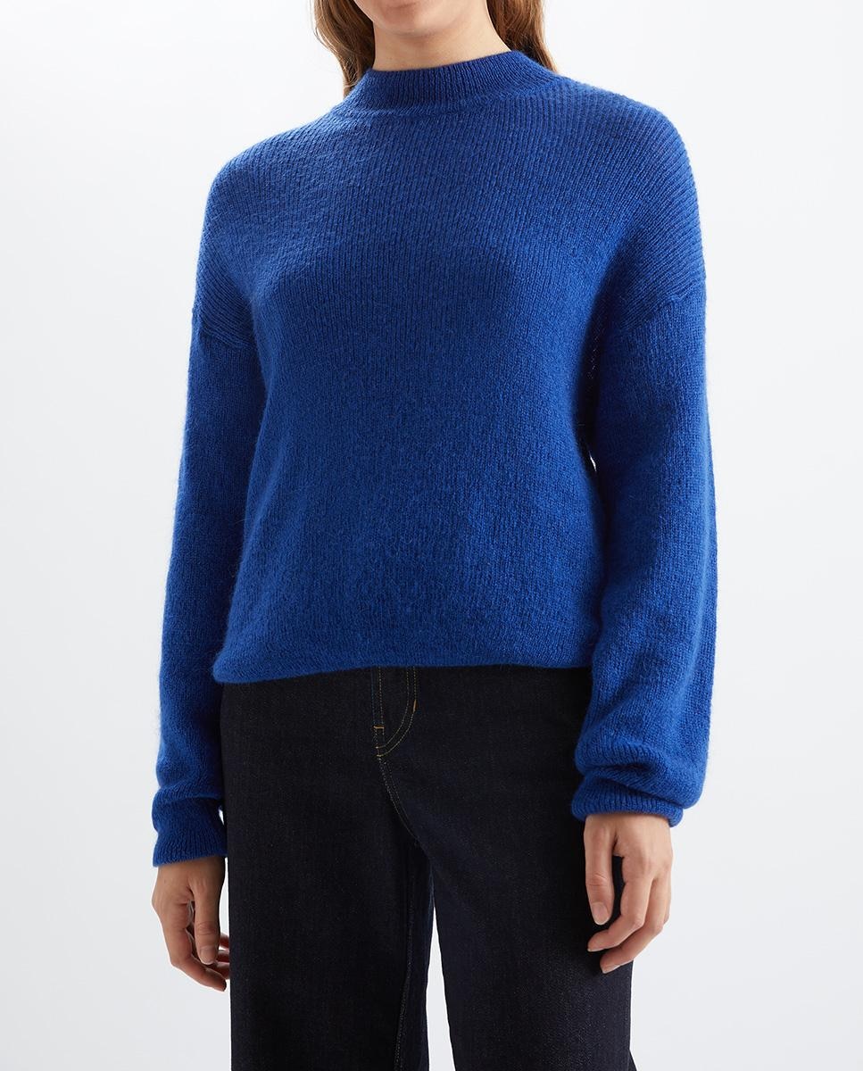 Однотонный женский свитер с воротником Перкинс Loreak Mendian, синий