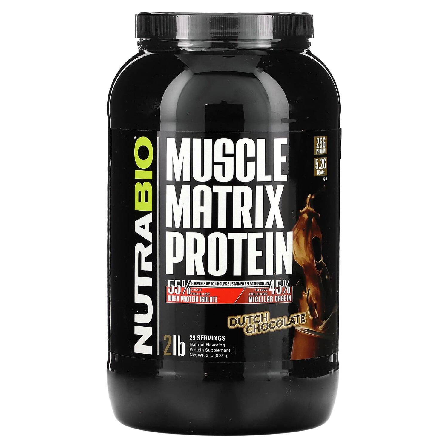 

Muscle Matrix Protein, голландский шоколад, 907 г (2 фунта), NutraBio