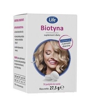 цена Life Biotyna подготовка волос, кожи и ногтей, 50 шт.