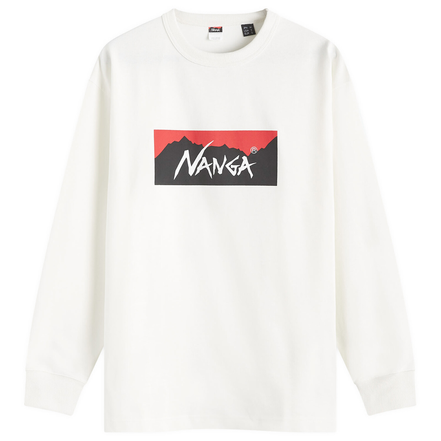 

Футболка Nanga Long Sleeve Eco Hybrid Box Logo T-Shirt, белый