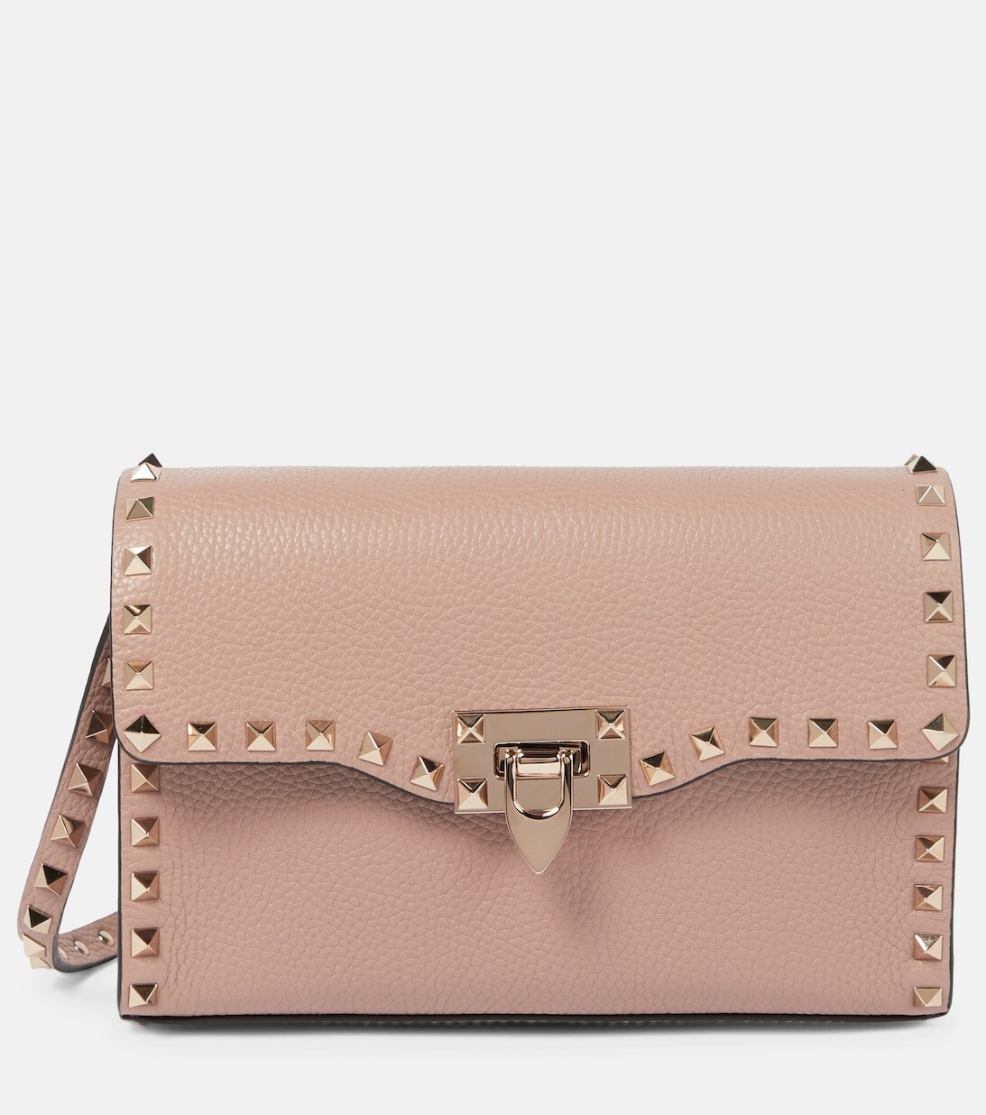 

Valentino Garavani Rockstud Маленькая кожаная сумка через плечо Valentino Garavani, розовый