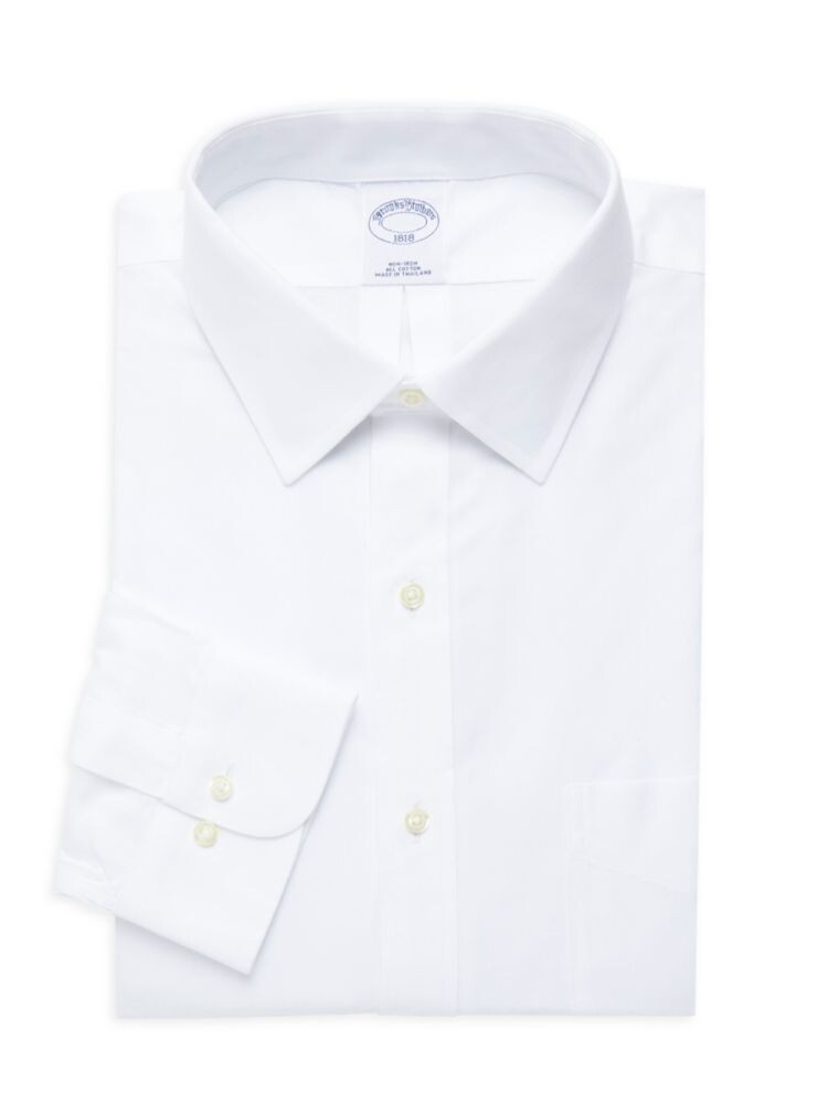 

Однотонная классическая рубашка Regent Fit Brooks Brothers, белый