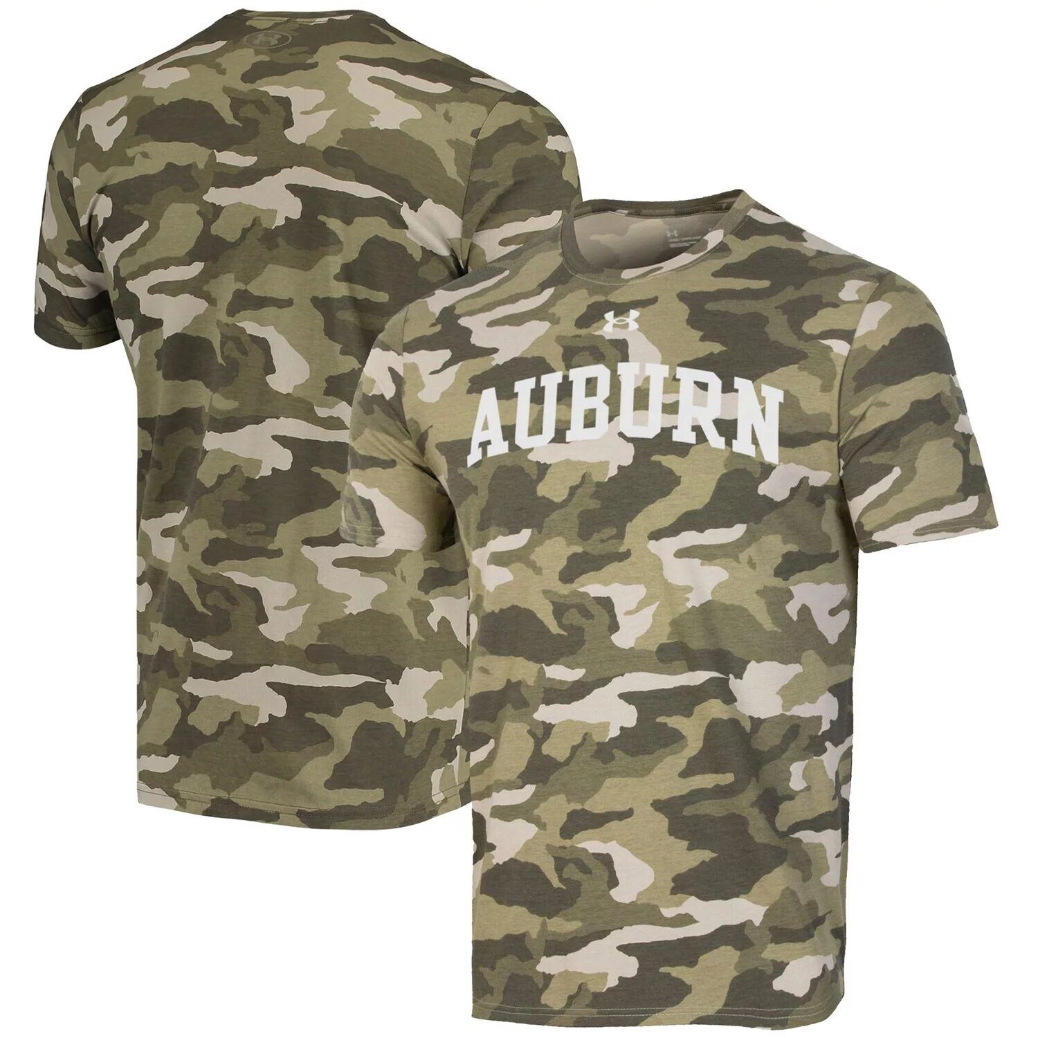 

Мужская камуфляжная футболка Auburn Tigers нейтрального цвета Under Armour