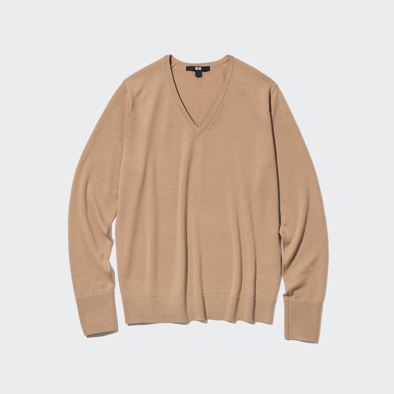 

Свитер Uniqlo женский из шерсти мериноса, бежевый