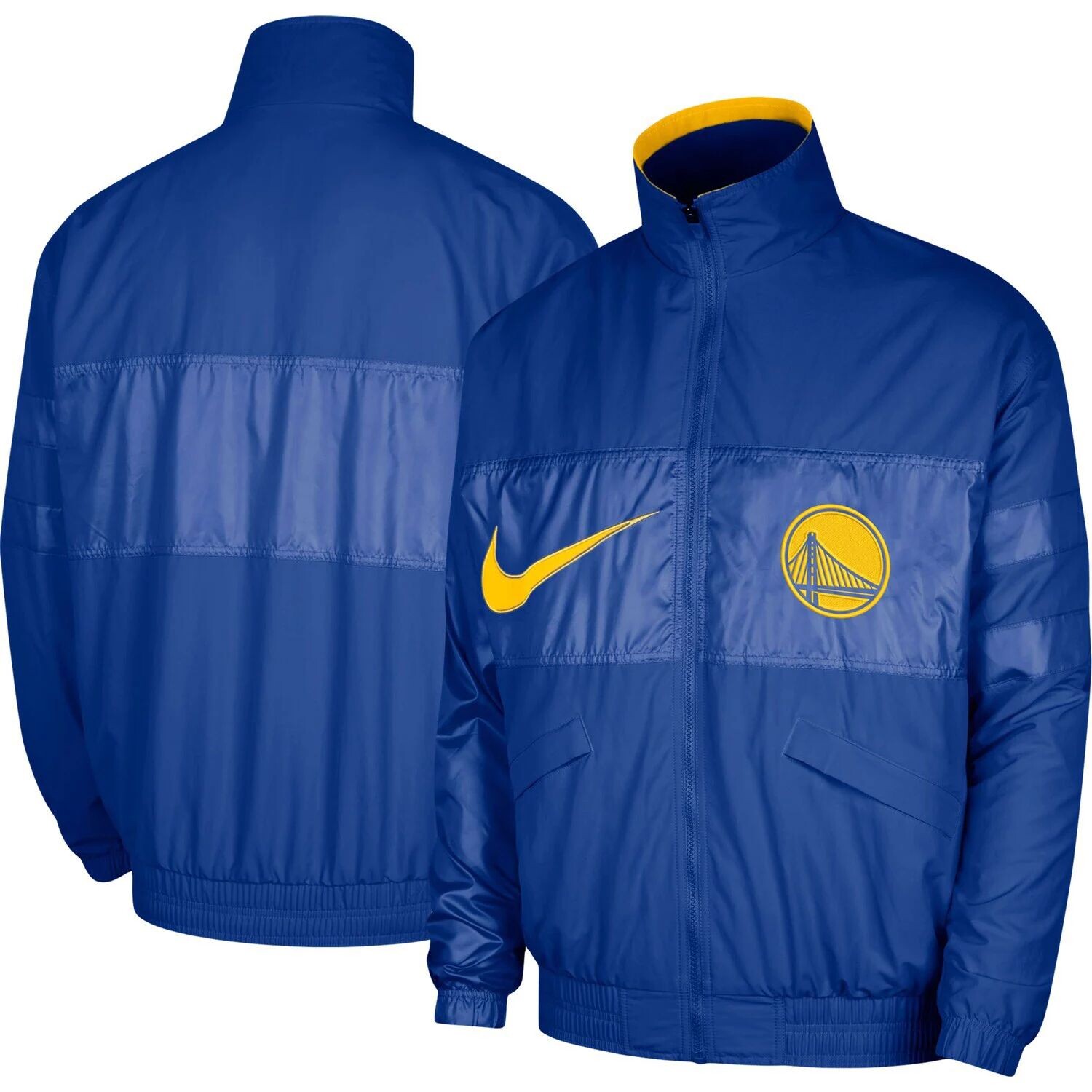 

Мужская куртка Royal Golden State Warriors Courtside Versus Capsule с молнией во всю длину Nike