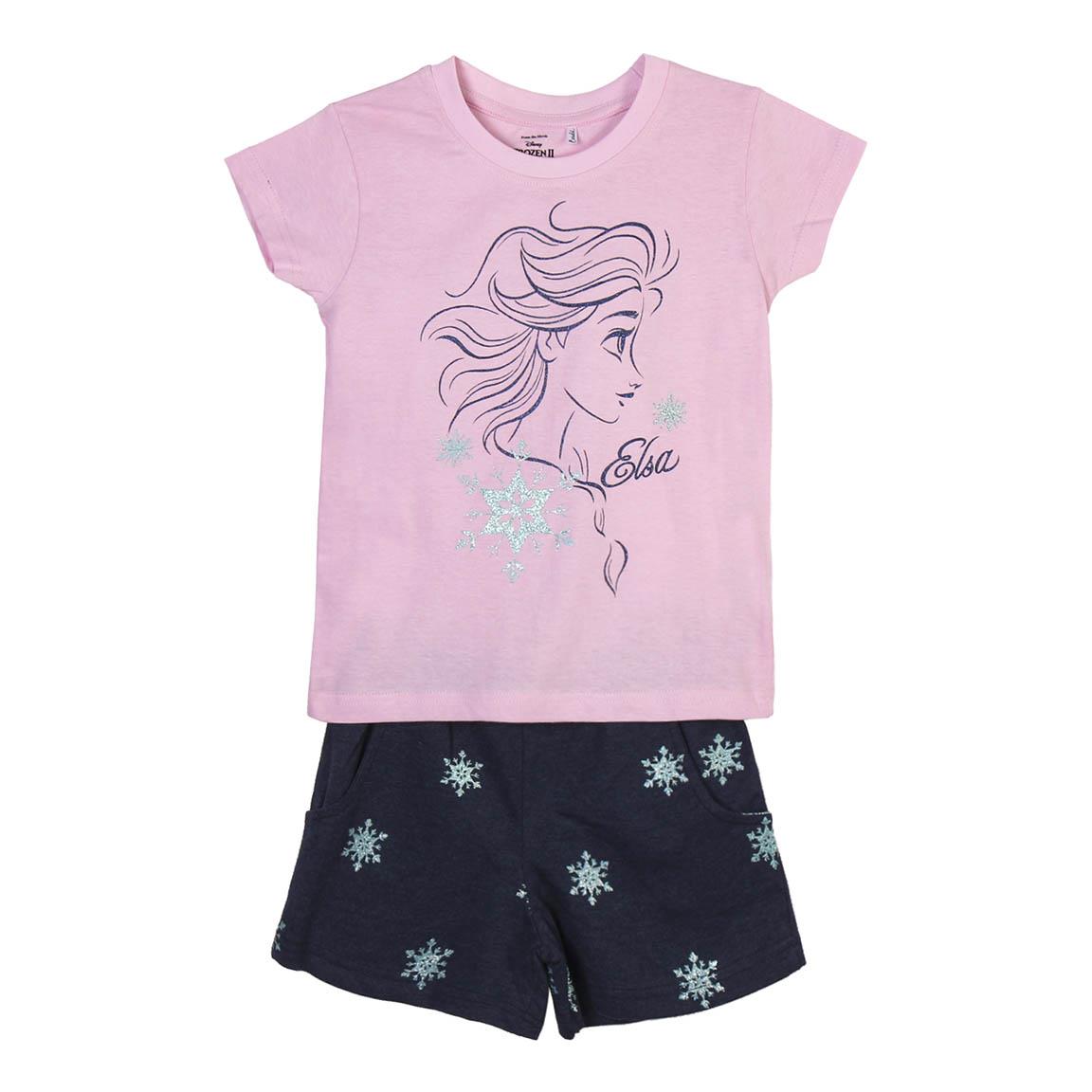 

Футболка Disney Frozen 2tlg. Outfit & Shorts Disney Frozen Elsa, цвет Rosa Dunkelblau