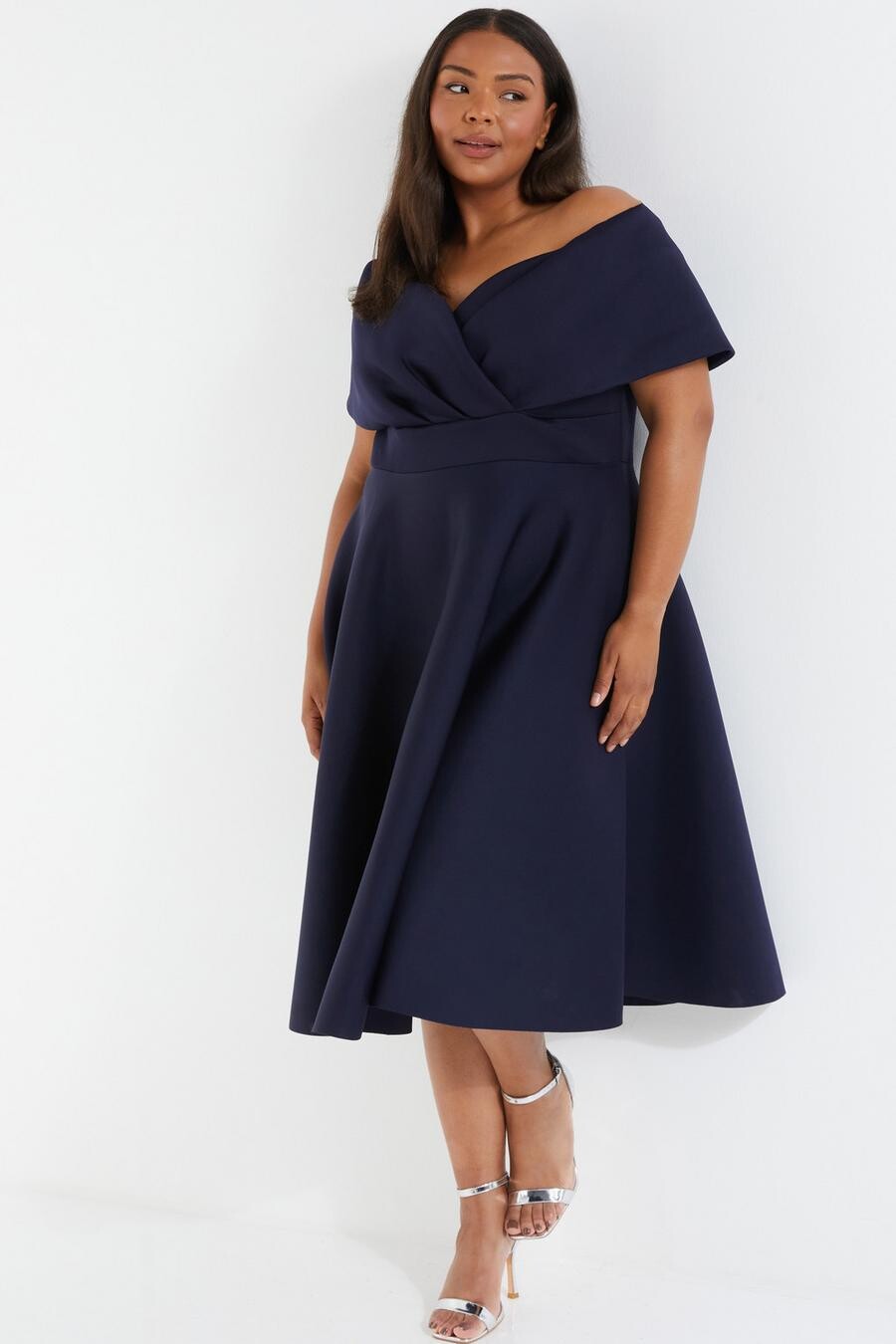 

Платье-футляр Curve Navy Midi QUIZ Clothing